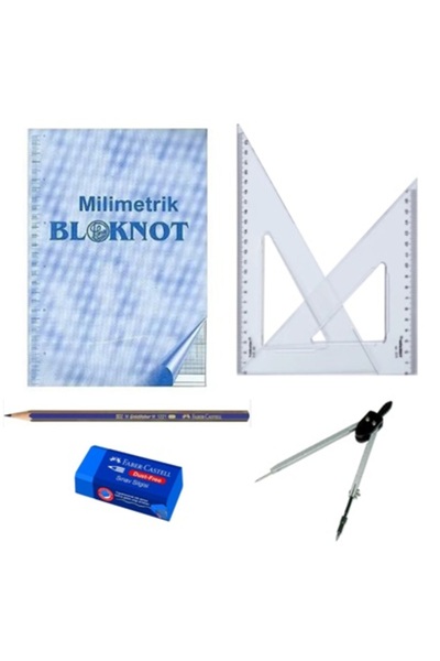 Glanart a-4 boy milimetrik teknik resim defteri  çizim seti