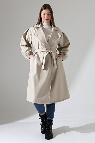 ensade Mevsimlik Kuşaklı Gabardin Trençkot