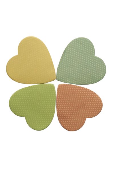 Glanart polka dot shaped notepapers adhesive 4 pieces x 20 sheets