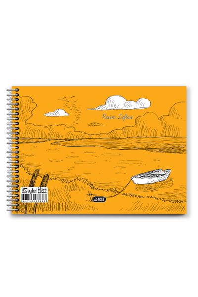 Glanart دفتر رسم 25x35 - غطاء بلاستيكي، 25 ورقة، سطح محكم، نيوستايل 1 قطعة