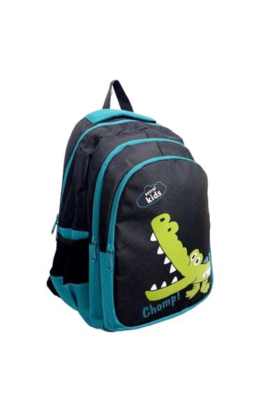 Glanart Geantă pentru școală primară cu 3 ochi costum nutrițional crocodil impermeabil complet căptușit