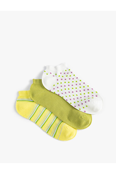 Koton Set de 3 ciorapi cu buline cu detaliu broderie