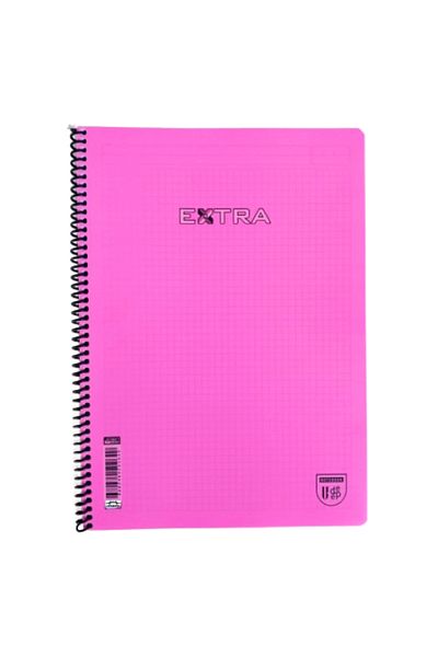 Glanart Unlined 96 Sheets Spiral Notebook Plastic Cover A4 Size