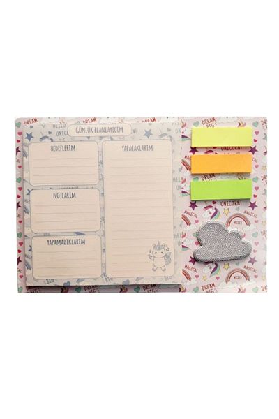 Glanart cute weekly planner with brace 40 leaves