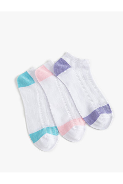 Koton Σετ 3 κάλτσες μποτάκια με ανάγλυφη πλεκτή λεπτομέρεια