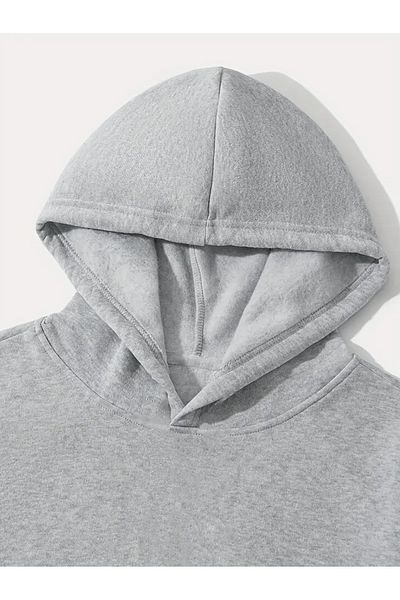LAND MODA Unisex Μαύρο φούτερ με κουκούλα