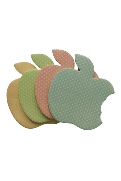 Glanart polka dot shaped notepapers adhesive 4 pieces x 20 sheets