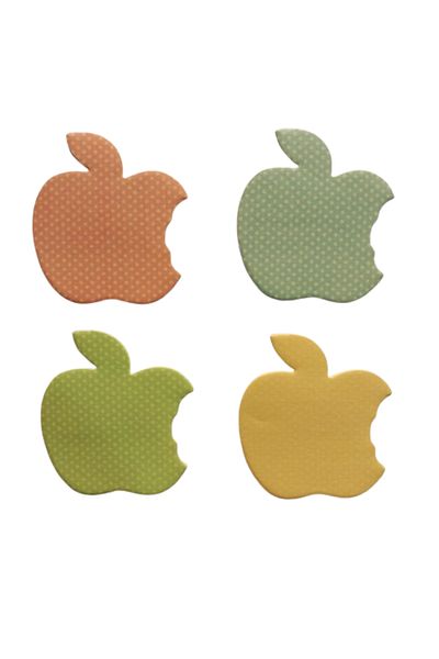 Glanart polka dot shaped notepapers adhesive 4 pieces x 20 sheets