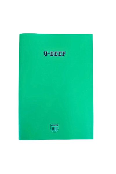 Glanart A4 Size Plastic Cover 80 Sheets Striped Notebook Edge Red Striped 1Pcs U-Dep