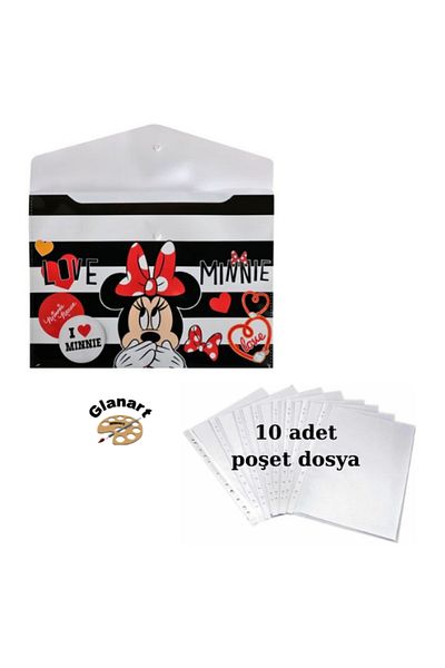 Glanart A4 size snap homework file +10 bag file