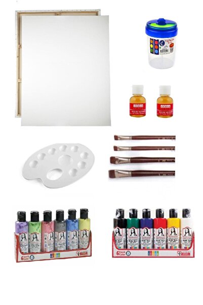 Südor Akrilik Boya Başlangıç Seti 12x70 ml Canlı-pastel Renkler