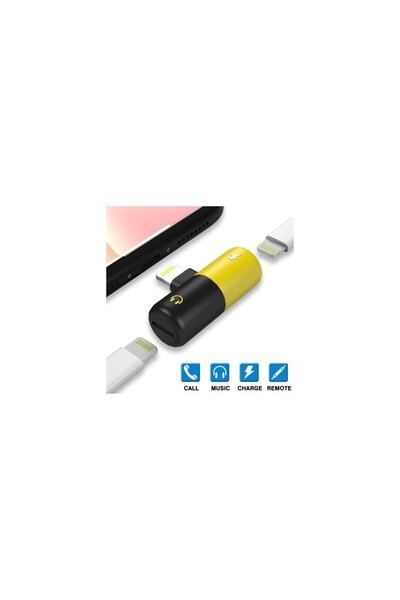 Genel Markalar Lightning Splitter 2in1 Şarj ve Kulaklık Çevirici