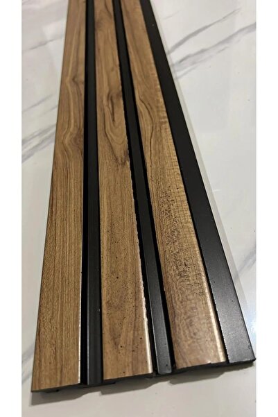 UKAB 12x145 cm Açık Meşe PVC Duvar Lambri - Ofis, Salon, TV Ünitesi, Dekoratif Panel -