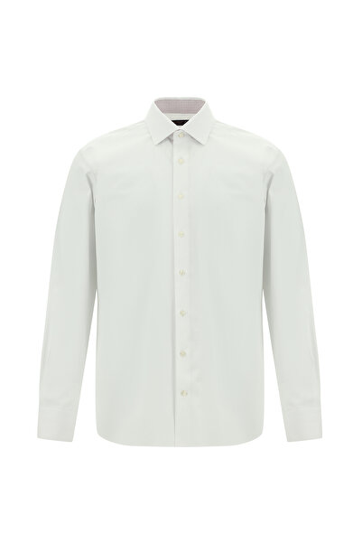 Abdullah Kiğılı Довгорукавна бавовняна сорочка з класичним візерунком