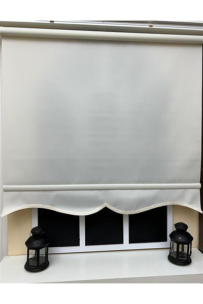StorBurada Aluminum Case Stb-5301 - Plain Ecru Curtain