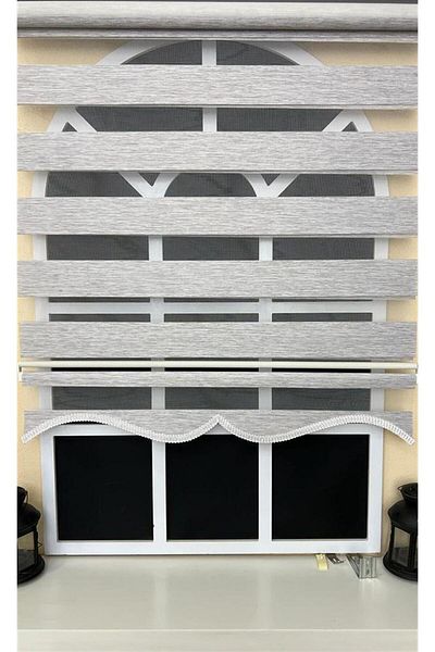 StorBurada Gray Aluminum Zebra Roller Blind Case - Stb-400-V04