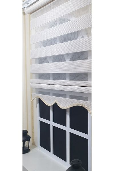 StorBurada Beige Skirted Zebra Roller Blinds - Sectional St 002