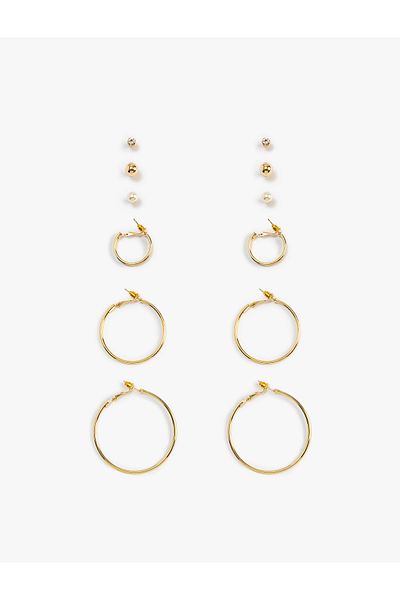 Koton Ball and Hoop Earrings Set of 6