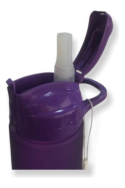 Gıpta 600 ml Purple Unbeaten Tritan Water Bottle with Straw