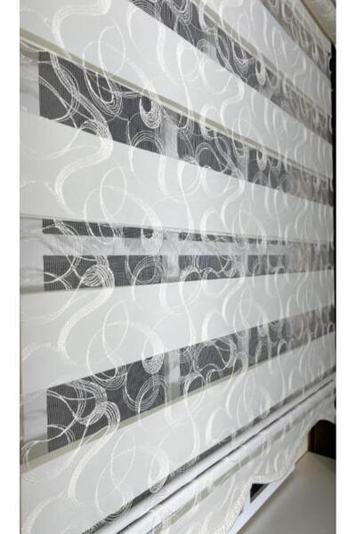 StorBurada Zebra Stor Nakışlı Ekru Etek Dilimli ST 125