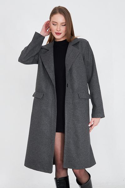 SevdeUgur Women's Anthracite Stamp Coat / Sevde Ugur