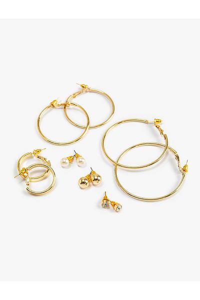 Koton Ball and Hoop Earrings Set of 6