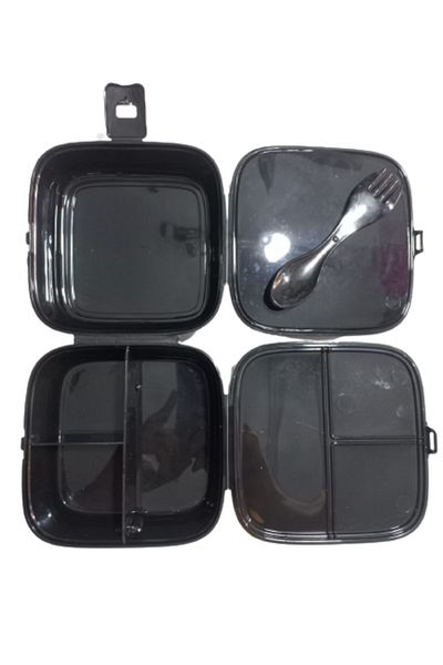 Mikro Black Feeding Bowl - 4 Compartment Box