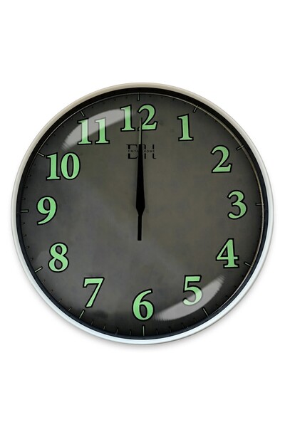 EMYA HOME Fosforlu Duvar Saati Sütlü Kahve - 29 cm