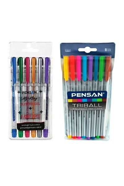 Pensan Ballpoint Pen Glitter Pen Set