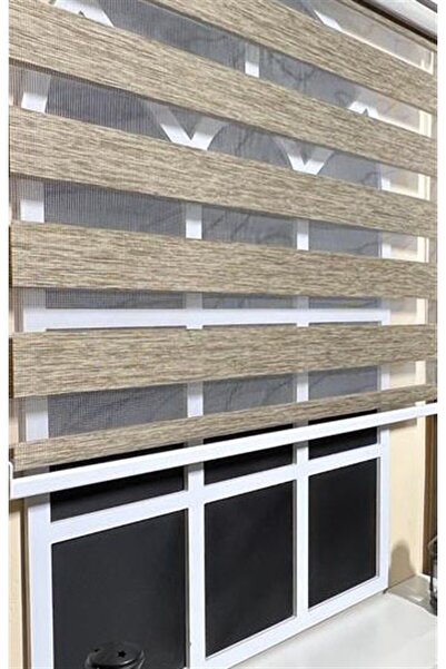 StorBurada Zebra Stor Perde Kahverengi STB 400V05-D