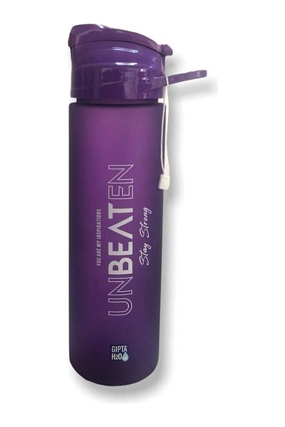 Gıpta 600 ml Purple Unbeaten Tritan Water Bottle with Straw