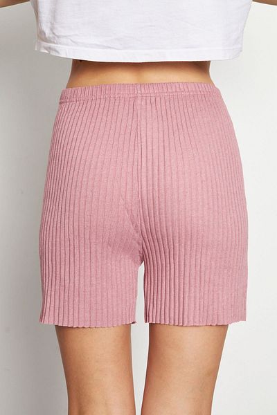 Oyga Dried Rose Women's - Žebrované pohodlné šortky Pyžamové kalhoty