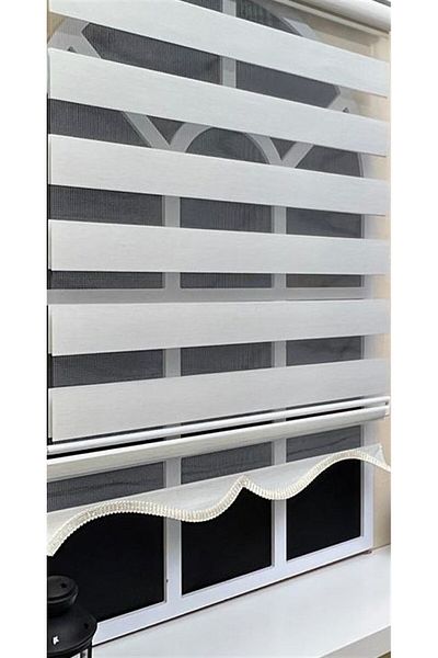 StorBurada Ecru Zebra Roller Skirt - Sectional Z-Stb400V02