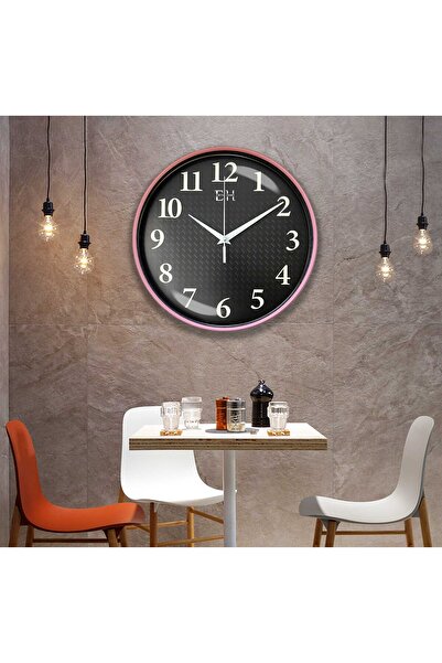 EMYA HOME Parlayan Fosforlu Duvar Saati Pembe - 29 cm