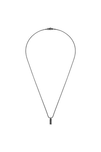 True Rebels Edelstahlhalskette Kette mit Anhänger Edelstahl schwarz