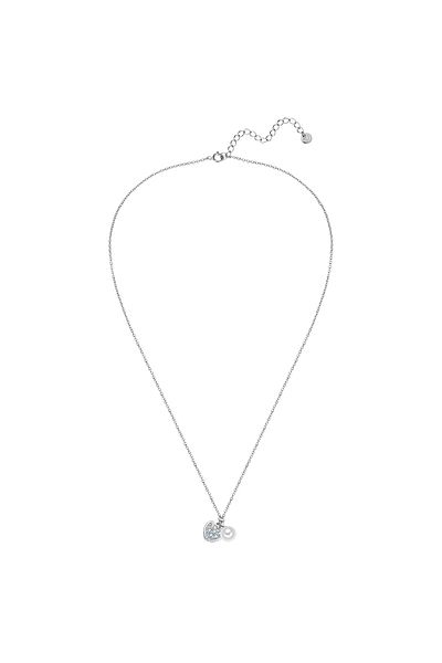 Glanzstücke München Silberhalskette Kette mit Anhänger Sterling Silber Süßwasser-Zuchtperle weiß Zirkonia weiß