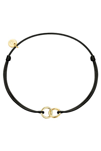 Glanzstücke München Textilarmband Armband Sterling Silber gelbgold Textil (sc...