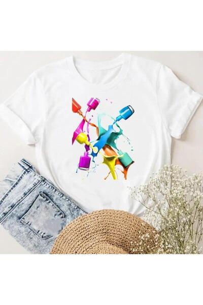 YUNAYT TRICOU CU DETALII IMPRIMATE DE DAMĂ