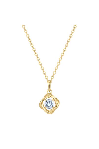 Rafaela Donata Silberhalskette Kette mit Anhänger Sterling Silber gelbgold Spinell (synth.) blau