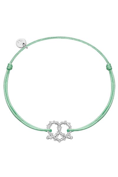 Glanzstücke München Textilarmband Armband Sterling Silber Textil (salbei)