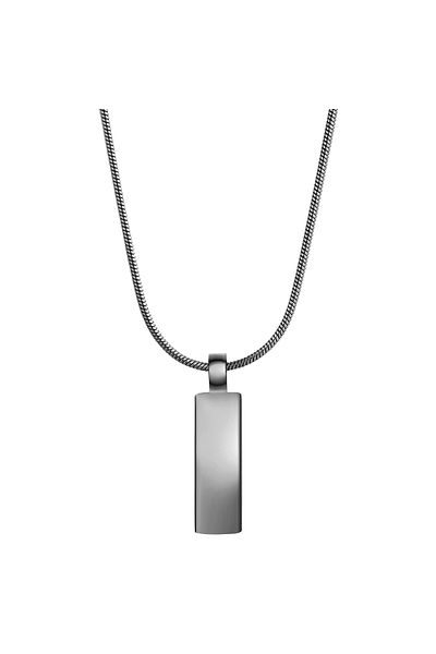 True Rebels Edelstahlhalskette Kette mit Anhänger Edelstahl gunmetal