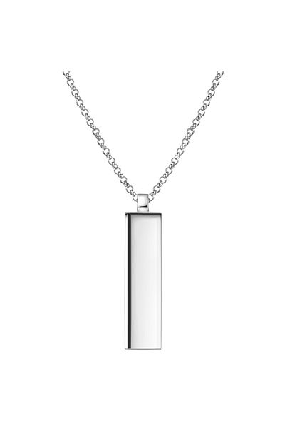 Männerglanz Silberhalskette Kette mit Anhänger Sterling Silber Emaille schwarz