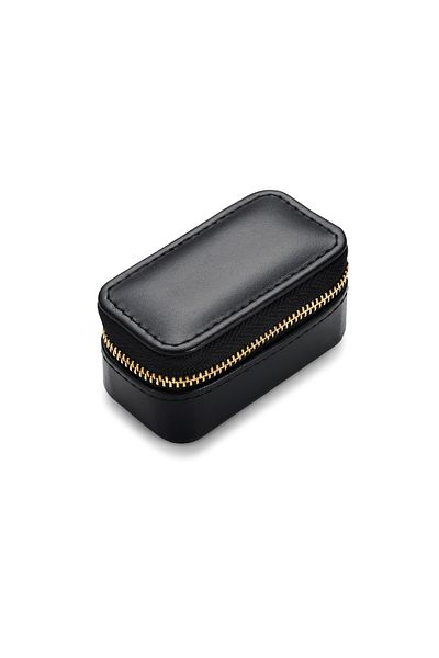 Glanzstücke München Reisetäschchen Schmuck Reisetäschchen Kunstleder schwarz 85x45x40 mm