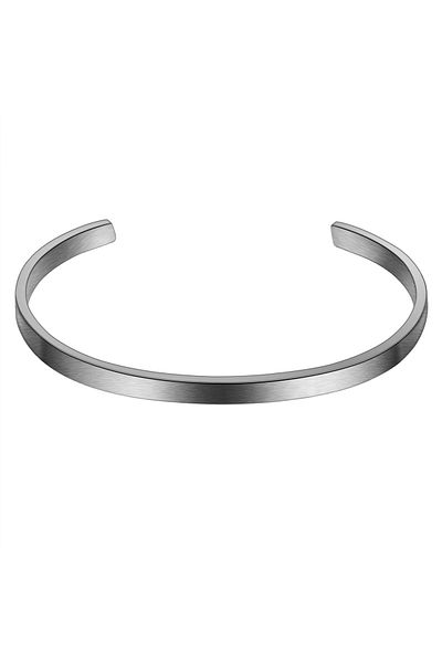 True Rebels Edelstahlarmband Armreif Edelstahl gunmetal