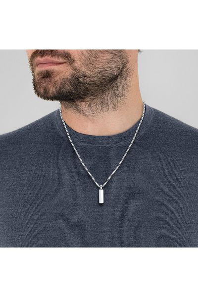 True Rebels Edelstahlhalskette Kette mit Anhänger Edelstahl