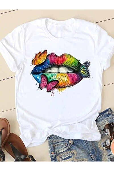 YUNAYT ΓΥΝΑΙΚΕΙΑ ΛΕΠΤΟΜΕΡΗ ΕΚΤΥΠΩΣΗ ΜΕΓΕΘΟΣ ΦΑΡΔΙ ΚΟΜΜΕΝΟ T-SHIRT ΠΟΔΗΛΑΤΟ