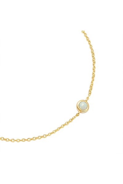 Glanzstücke München Silberarmband Armband Sterling Silber gelbgold Opal (synth.)