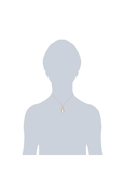 Lulu & Jane Diamanthalskette Kette mit Anhänger Sterling Silber roségold Diamant weiß