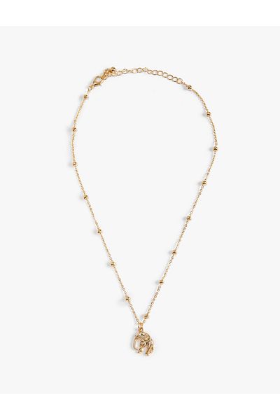 Koton Necklace Chain Elephant Charm Detailed