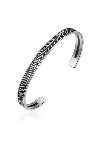 True Rebels Edelstahlarmband Bangle Edelstahl